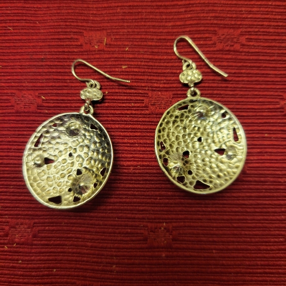 Vtg Beautiful Pierced Earrings Subtle Bling Boho - Picture 2 of 5